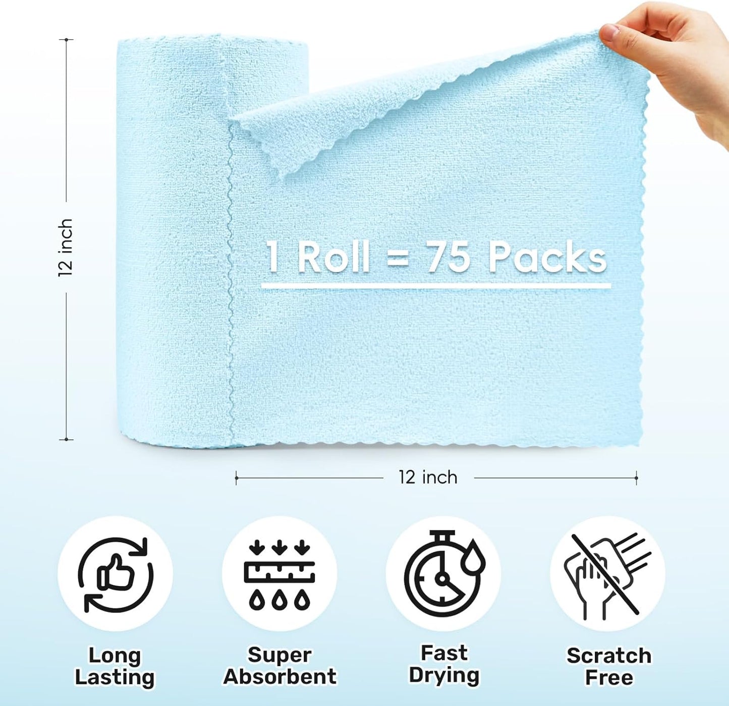 Microfiber Cleaning Cloths Roll
