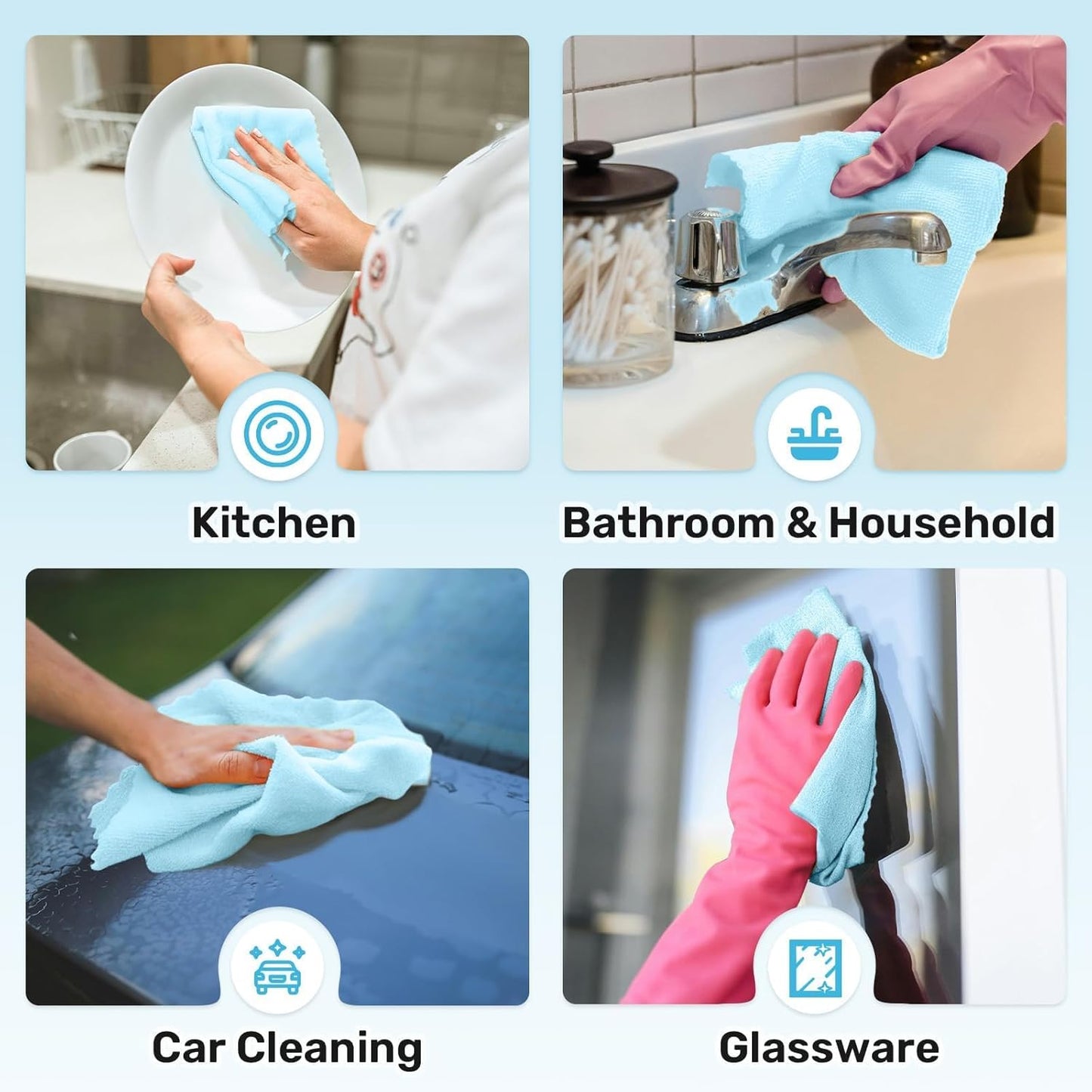 Microfiber Cleaning Cloths Roll